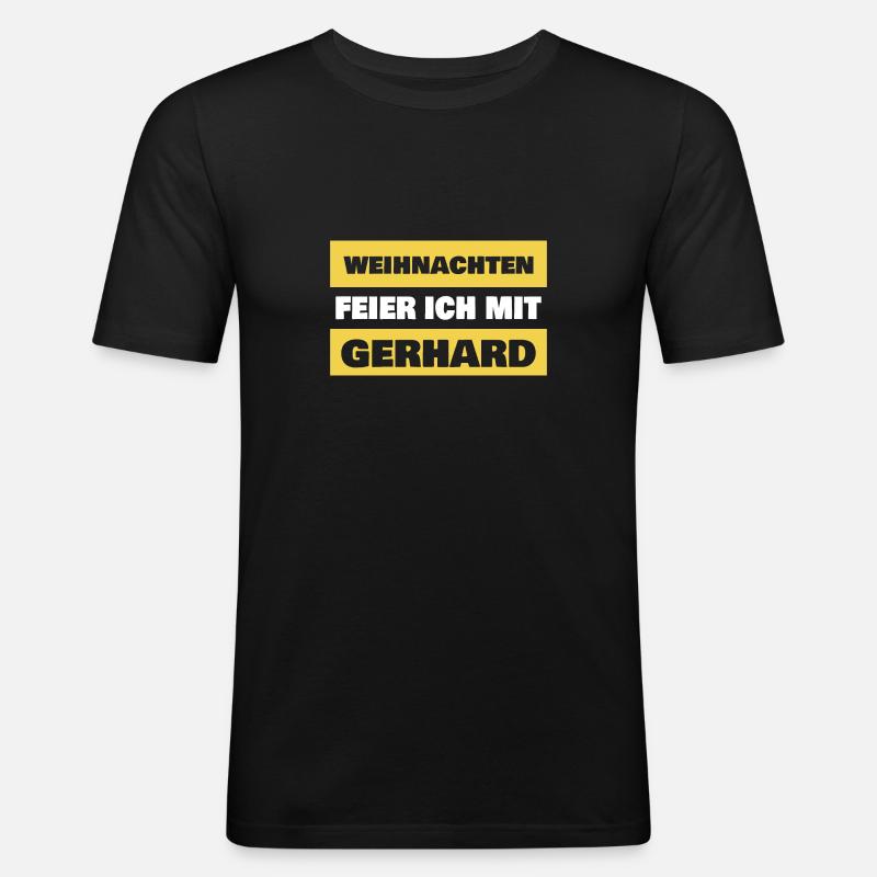Gerhard as a first name - Men's Slim Fit T-Shirt - black