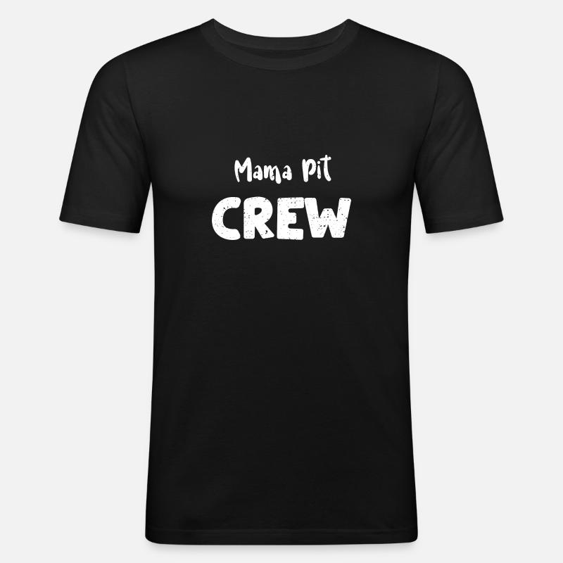 Mama Pit Crew - Mom - Men's Slim Fit T-Shirt - black