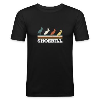 Shoebill Bird Ornithologist Forest I Gift - Men's Slim Fit T-Shirt - black - Front - Nik (191cm)