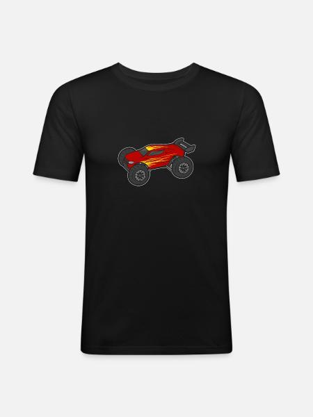 Voiture télécommandée RC Car - T-shirt près du corps Homme - noir