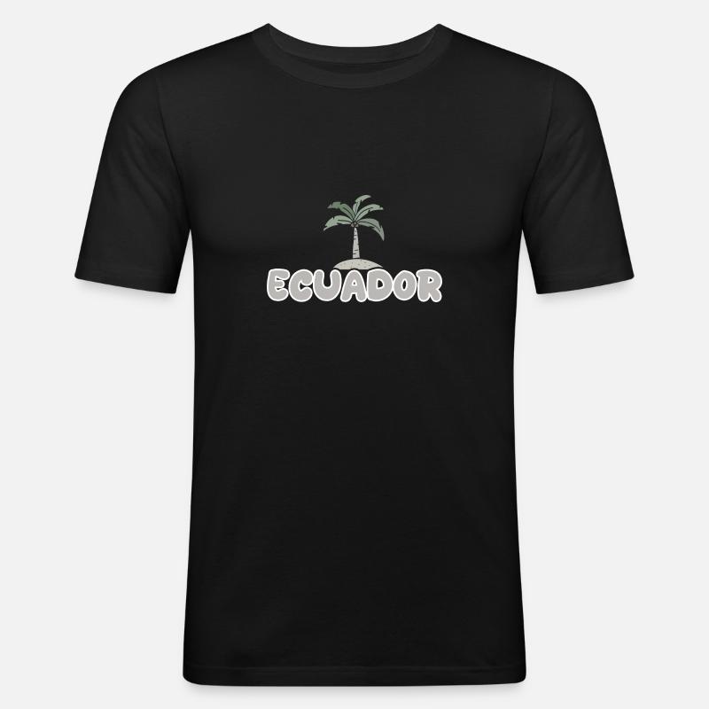Ecuador als Ecuador - Männer Slim Fit T-Shirt - Schwarz
