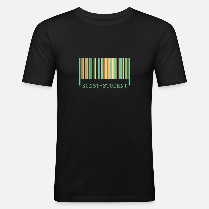 Kunststudent als Kunst - Männer Slim Fit T-Shirt - Schwarz