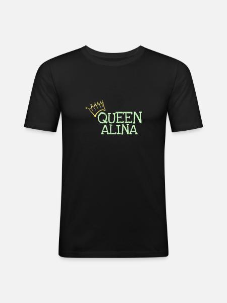 First name Alina - Men's Slim Fit T-Shirt - black