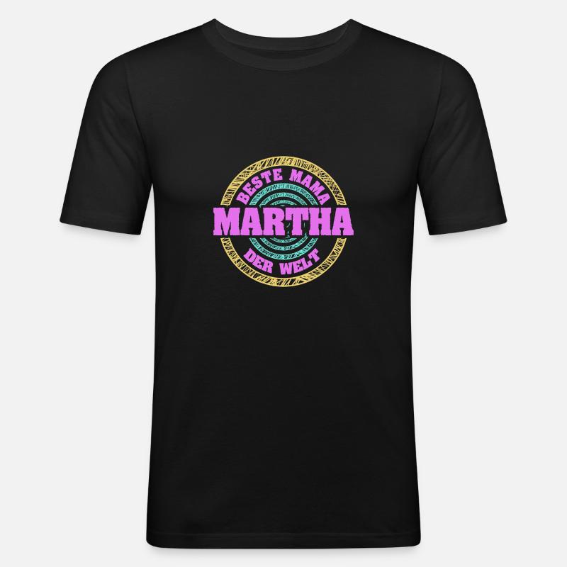 Mutter Martha - Männer Slim Fit T-Shirt - Schwarz
