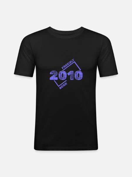 Born in 2010 - Men's Slim Fit T-Shirt - black
