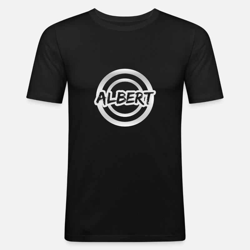 Geschenk Albert - Männer Slim Fit T-Shirt - Schwarz