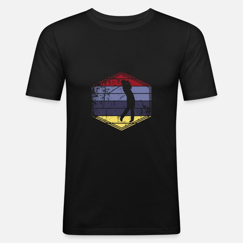 Golf - Männer Slim Fit T-Shirt - Schwarz