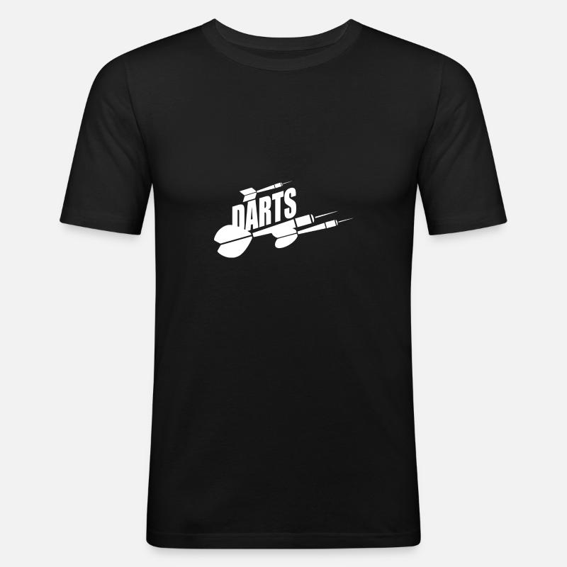 Fléchettes fléchettes fléchettes - T-shirt près du corps Homme - noir