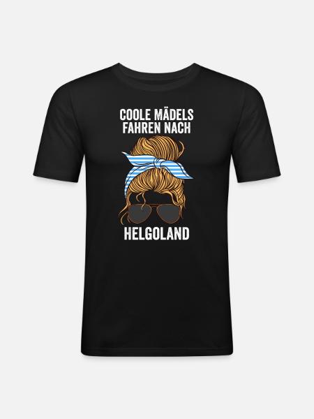 Nordsee Helgoland - Männer Slim Fit T-Shirt - Schwarz