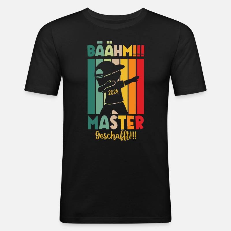 Master Masterabsolvent Masterabschluss Geschenk - Männer Slim Fit T-Shirt - Schwarz