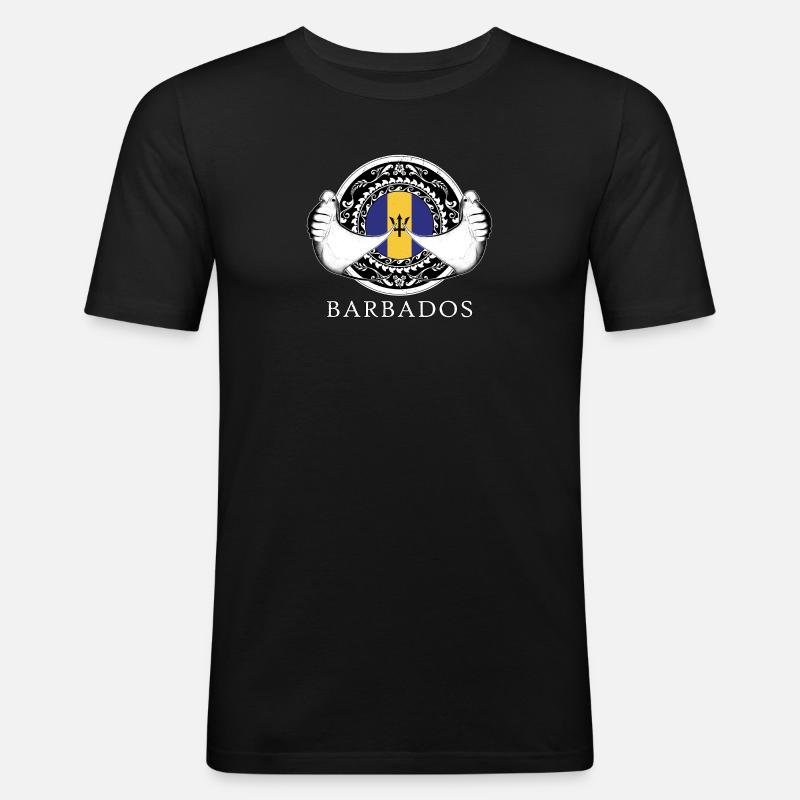 Barbados Mantarochen - Männer Slim Fit T-Shirt - Schwarz