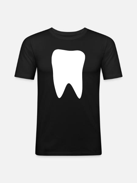 Tooth, Teeth, Dentist - Men's Slim Fit T-Shirt - black