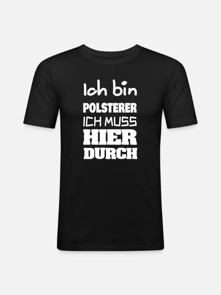 Job Upholsterer - Men's Slim Fit T-Shirt - black