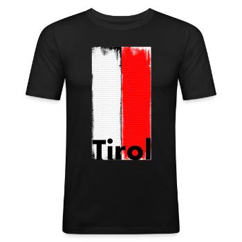 Tirolo - Maglietta aderente da uomo - nero - Fronte - Nik (191cm)