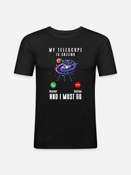 Universe Rocket Astronomer Astronaut - Men's Slim Fit T-Shirt - black