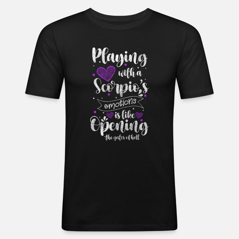 Horoskop Geburt - Männer Slim Fit T-Shirt - Schwarz