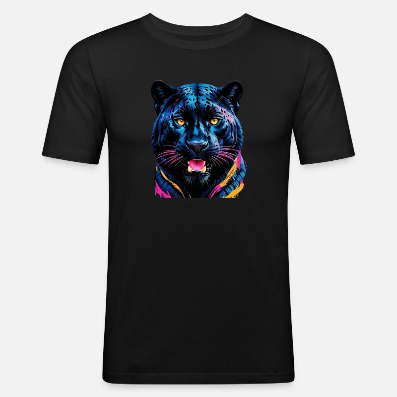 Tiger - Männer Slim Fit T-Shirt - Schwarz