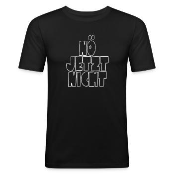 Lower Austria not now - Men's Slim Fit T-Shirt - black - Front - Nik (191cm)