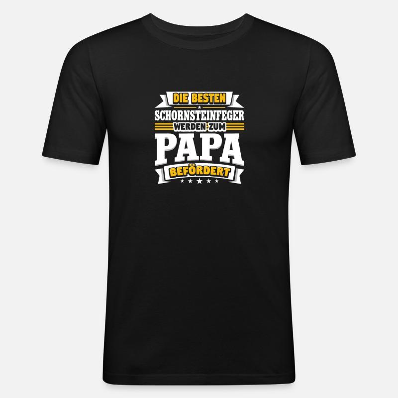 Schornsteinfeger - Männer Slim Fit T-Shirt - Schwarz