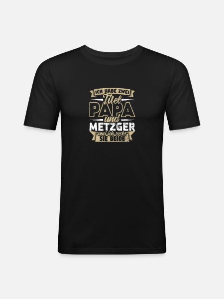 Metzger - Männer Slim Fit T-Shirt - Schwarz