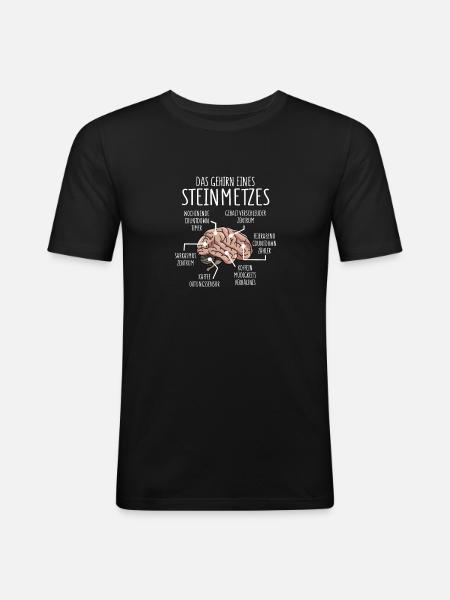 Steinmetz Anatomie - Männer Slim Fit T-Shirt - Schwarz
