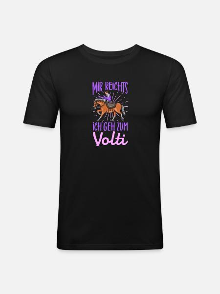 Voltigieren - Männer Slim Fit T-Shirt - Schwarz