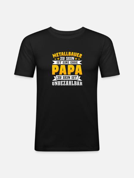 Metallbauer - Männer Slim Fit T-Shirt - Schwarz