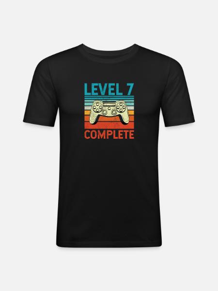 Level 7 Complete - Men's Slim Fit T-Shirt - black