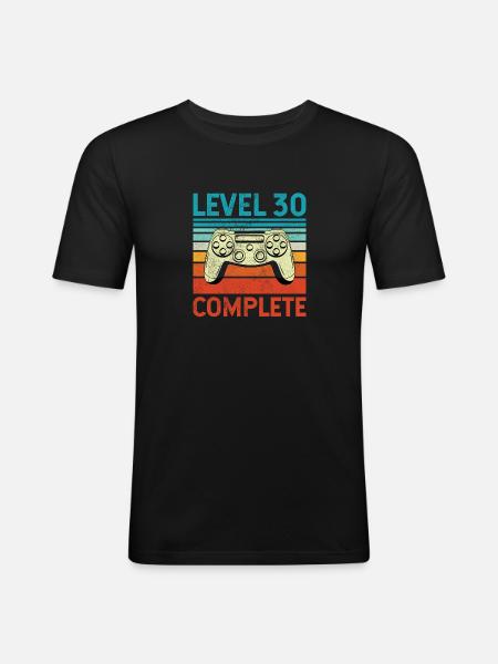Level 30 Complete - Men's Slim Fit T-Shirt - black