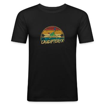 xxx Dinosaur Kids Dino Gift - Men's Slim Fit T-Shirt - black - Front - Nik (191cm)