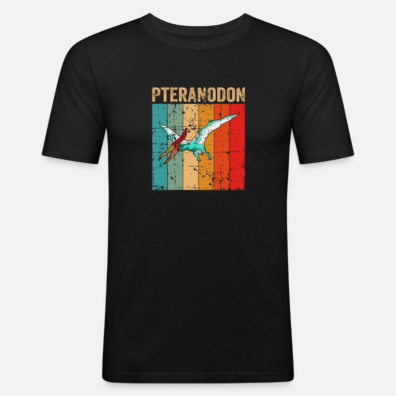 Pteranodon Dinosaurier Kinder Dino Geschenk - Männer Slim Fit T-Shirt - Schwarz