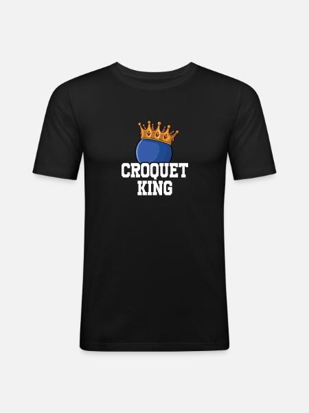 Croquet - Men's Slim Fit T-Shirt - black
