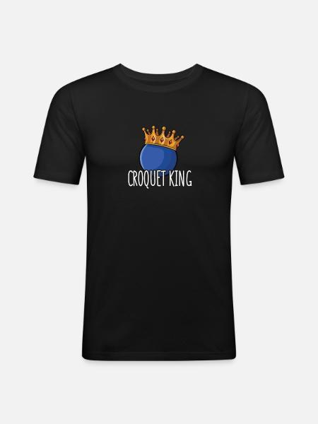 Croquet - Men's Slim Fit T-Shirt - black