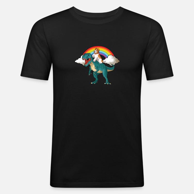 Drahthaar Foxterrier Hund - Männer Slim Fit T-Shirt - Schwarz