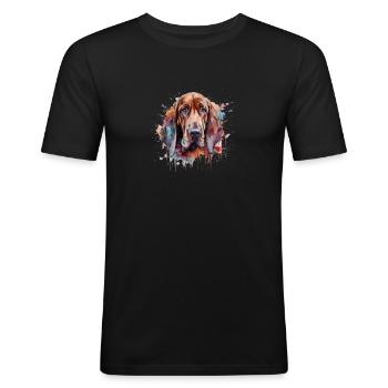 Bloodhound - Männer Slim Fit T-Shirt - Schwarz - Vorne - Nik (191cm)