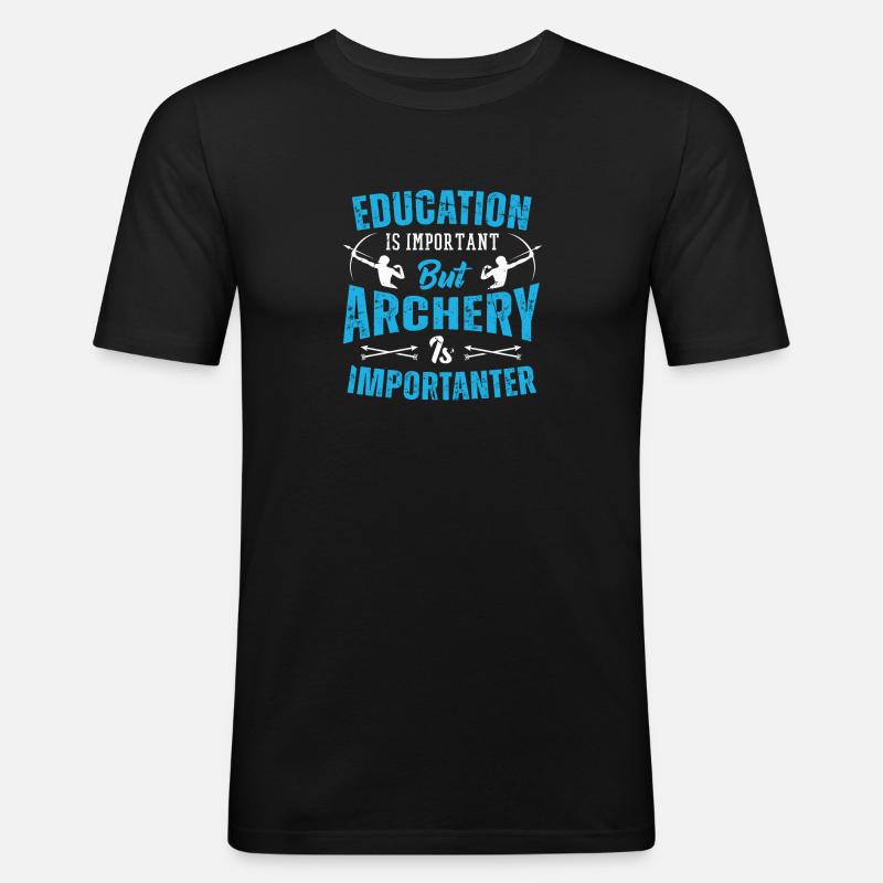 Archery Bogenschießen Bogen - Männer Slim Fit T-Shirt - Schwarz