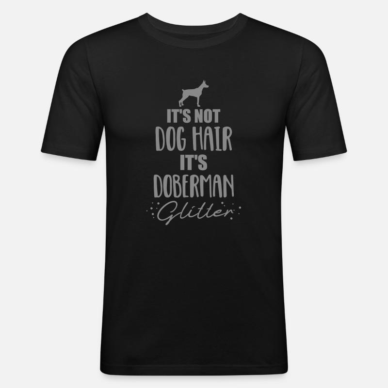 Dobermann - Männer Slim Fit T-Shirt - Schwarz