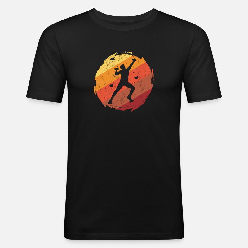 Bergsteiger Bouldern Klettern Boulder - Männer Slim Fit T-Shirt - Schwarz