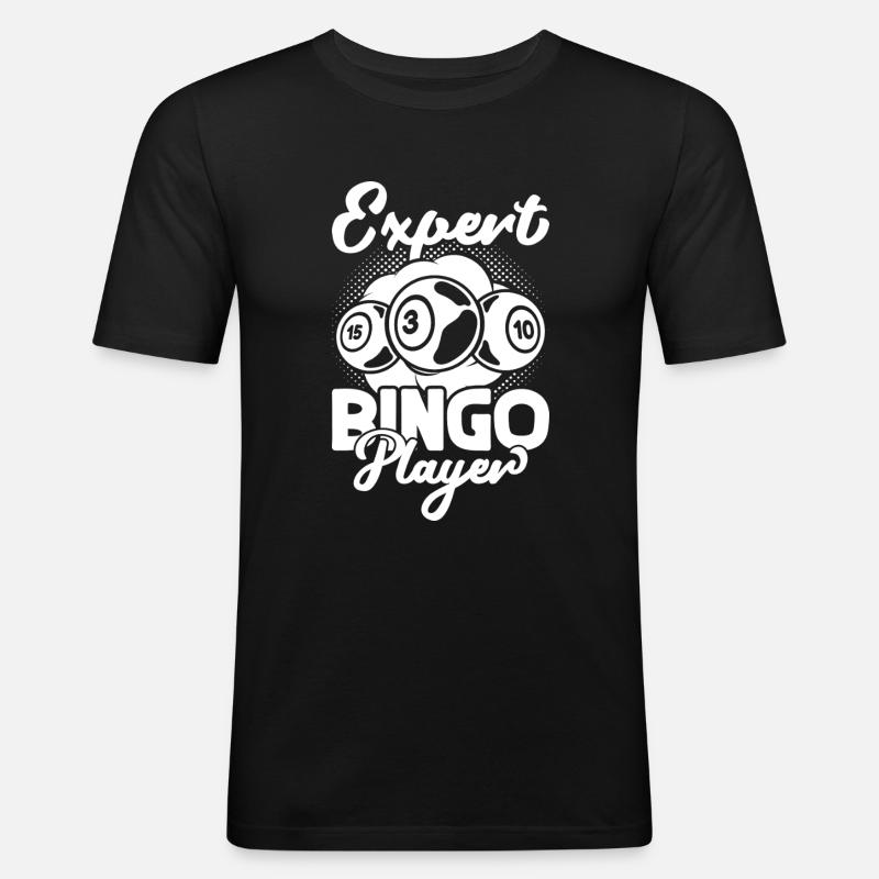 Bingo Player Expert Player Bingo - Männer Slim Fit T-Shirt - Schwarz
