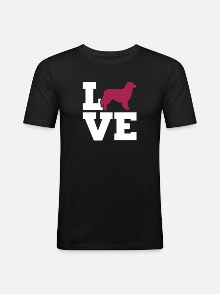 Australian Shepherd - Männer Slim Fit T-Shirt - Schwarz