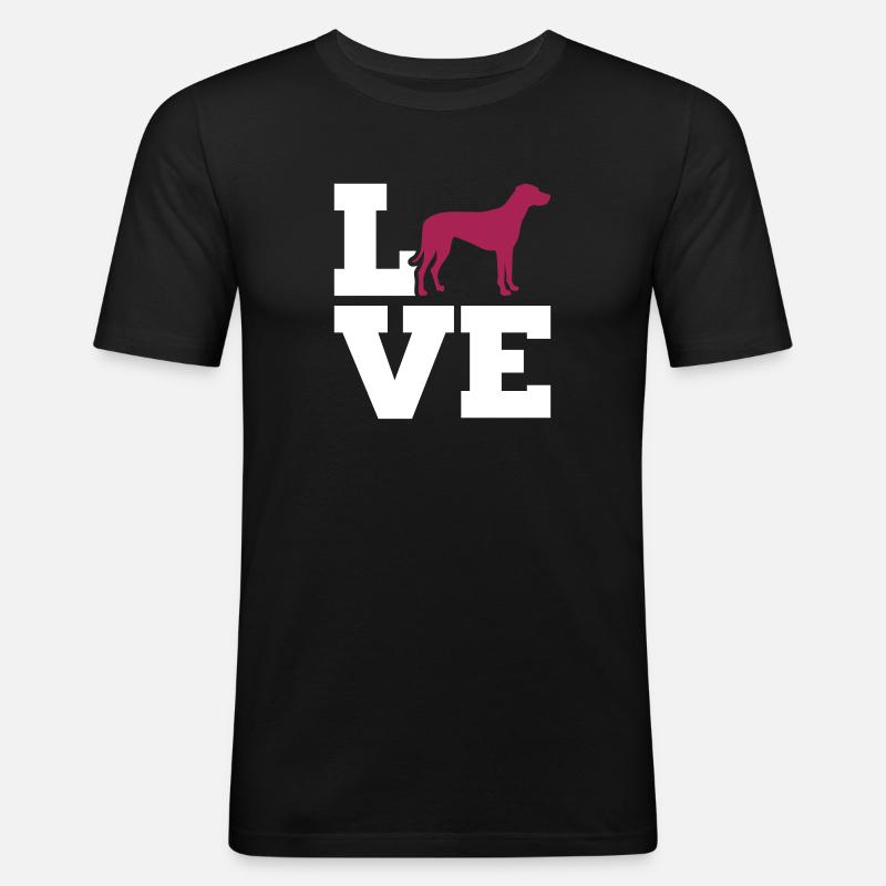 Rhodesian Ridgeback - Männer Slim Fit T-Shirt - Schwarz