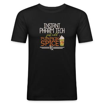 Instant Pharm Tech | Pharmacy - Männer Slim Fit T-Shirt - Schwarz - Vorne - Nik (191cm)