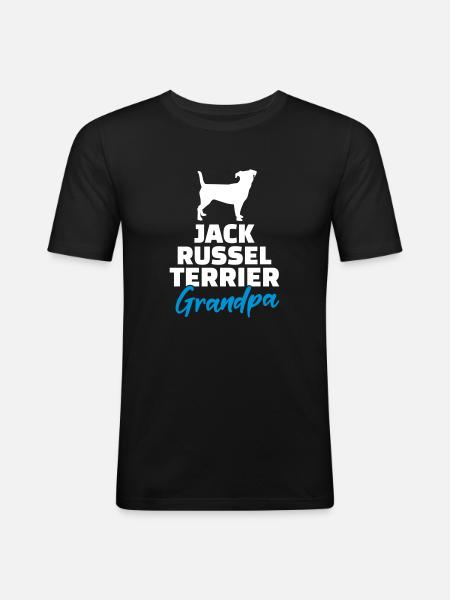 Jack Russell - Männer Slim Fit T-Shirt - Schwarz