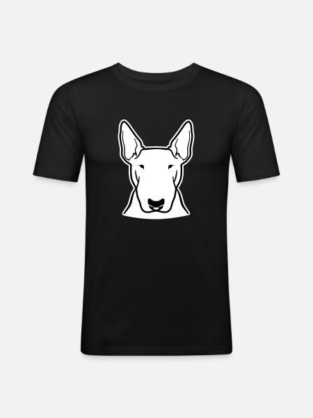 Bullterrier - Männer Slim Fit T-Shirt - Schwarz