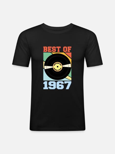 Best of 1967 - Männer Slim Fit T-Shirt - Schwarz