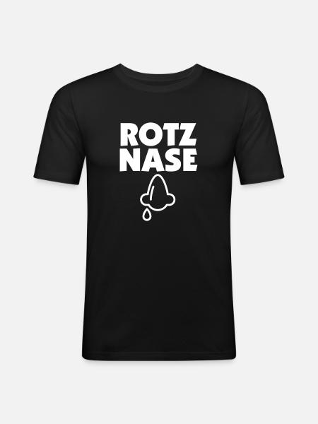 Rotznase 01 - Männer Slim Fit T-Shirt - Schwarz