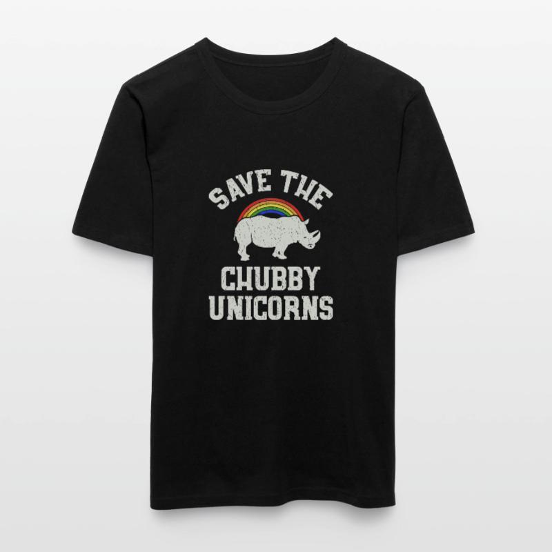 Save Chubby Unicorns Men's Slim Fit T-Shirt