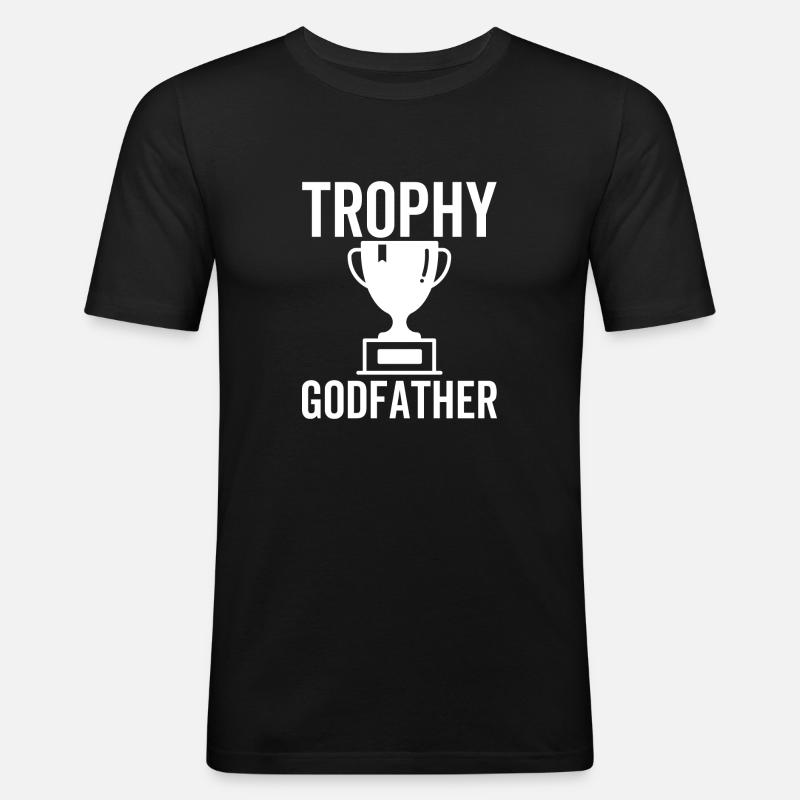 Trophäe Pate - Männer Slim Fit T-Shirt - Schwarz