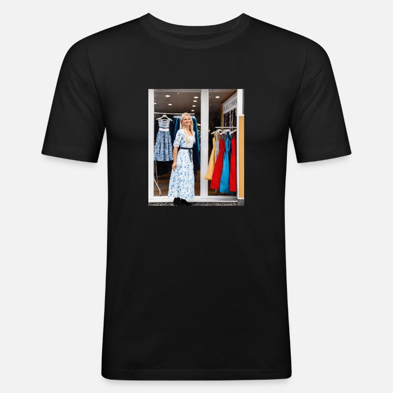 Das Kleidergeschäft 👗 - Männer Slim Fit T-Shirt - Schwarz