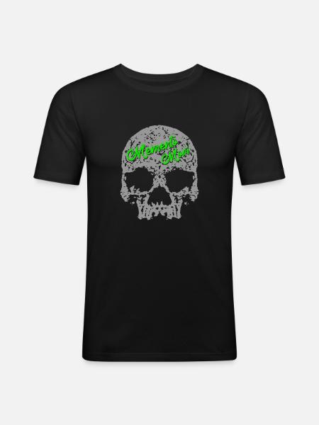 Memento Mori Skull - Men's Slim Fit T-Shirt - black
